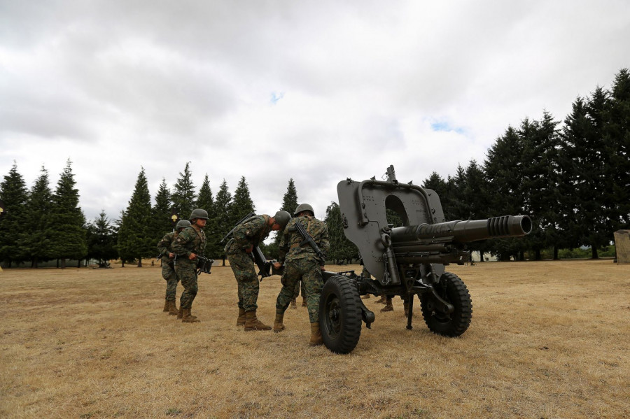 Pieza M-5614 de 105 mm del Regimiento de Artillería N° 2 Maturana. Foto: Ministerio de Defensa de Chile
