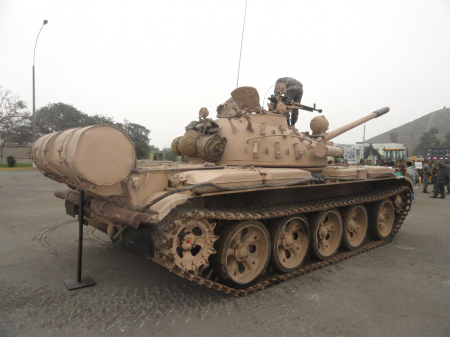Un tanque T-55 del Ejército de Perú en el Fuerte Rímac. Mediados de septiembre de 2016. Foto: Peter Watson