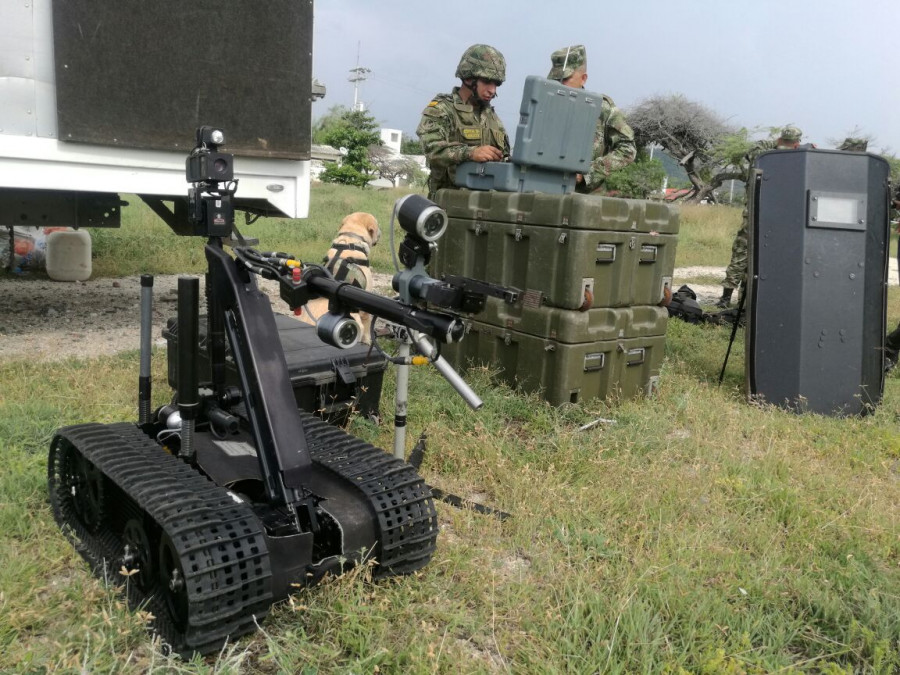El robot Talon del Ejército Colombiano. Fotos: Ejército de Colombia