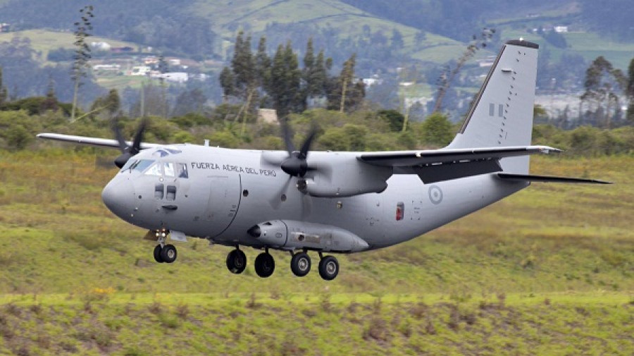 Uno de cuatro transportes C-27J Spartan de la Fuerza Aérea del Perú. Foto: Leonardo.