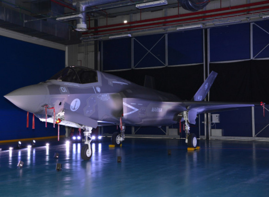 Primer F-35B italiano. Foto: Ministerio de Defensa de Italia