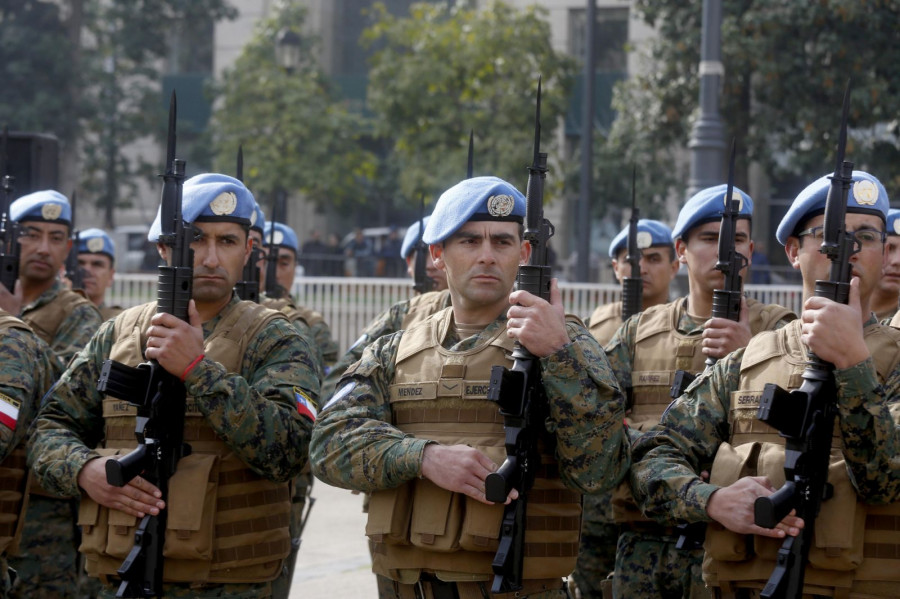 Cascos azules´ chilenos. Foto: Ejército de Chile.