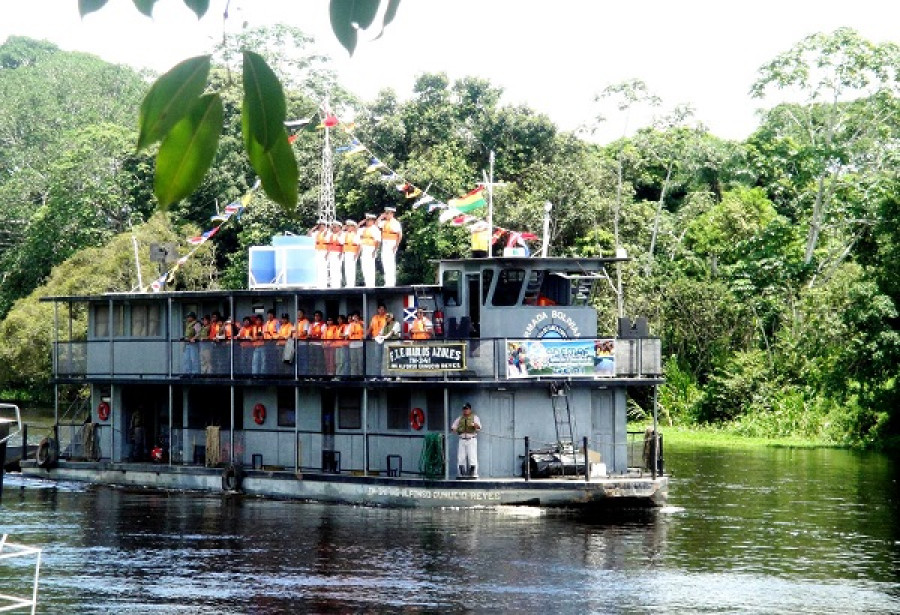 La Armada boliviana fortalece su presencia en los ríos fronterizos. Foto: Agencia Boliviana de Información.