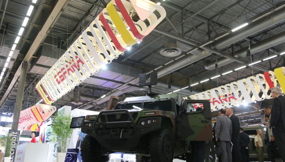 Pabellón de España en Eurosatory 2018. Foto: Ginés Soriano Forte  Infodefensa.com