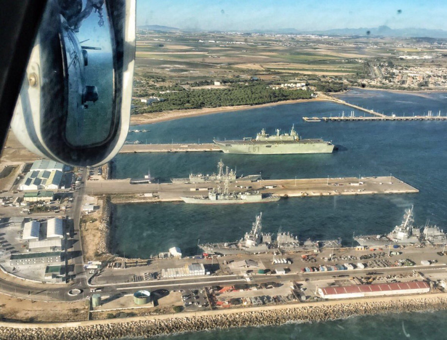 Vista aérea de la base de Rota. Foto: Ministerio de Defensa