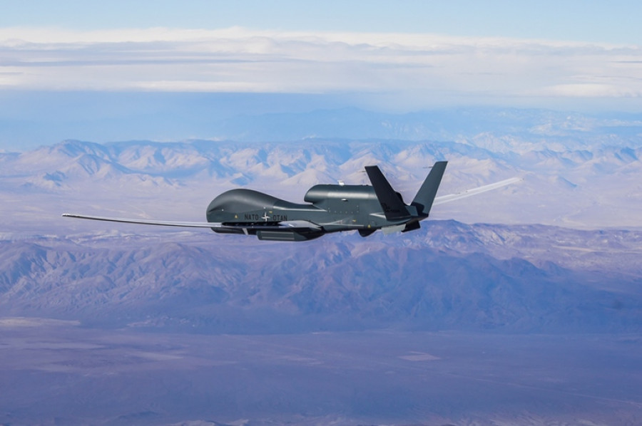 Recreación digital del Global Hawk. Foto: OTAN