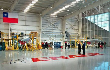 Instalaciones de Enaer en aeropuerto de Pudahuel. Foto: Enaer