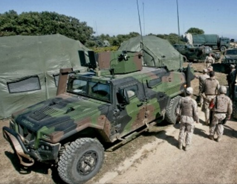 Vamtac en el ejercicio FTX FIM 17 de la Infanteria de Marina. Foto: Armada