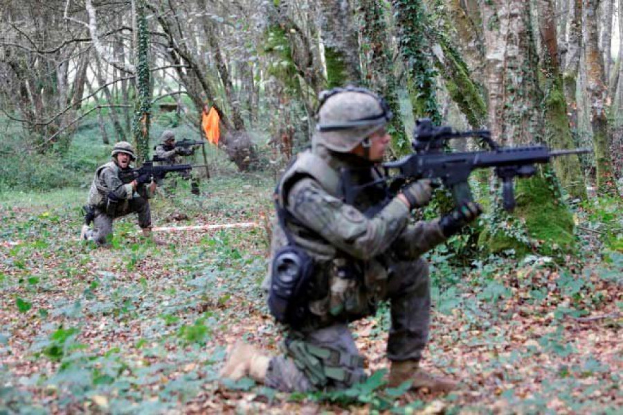 Unidades de la Brilat se adiestran en el combate en bosques. Foto: Ejército de Tierra