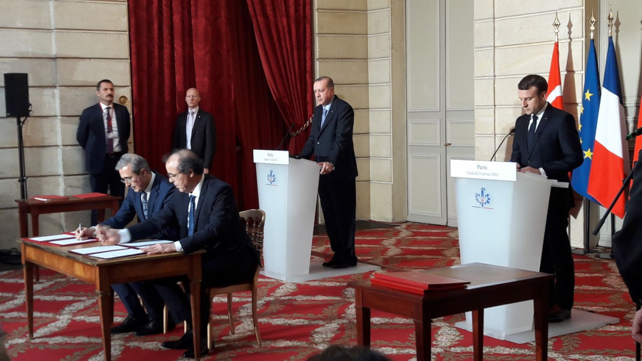 180108 turquia Eurosam Erdogan Macron firma acuerdo eurosam