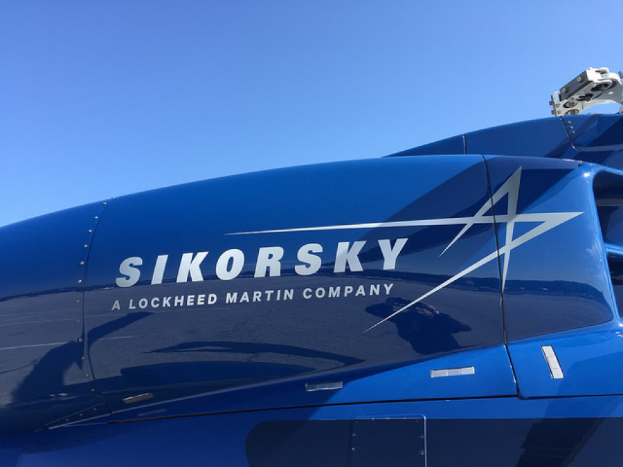 La marca Sikorsky impresa en un helicóptero de la compañía. Foto: Lockheed Martin