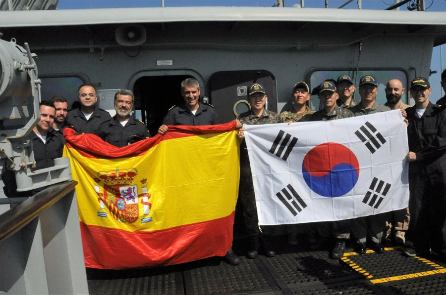 Integración de la fragata Chungmugong en Eunavfor Atalanta. Foto: Emad