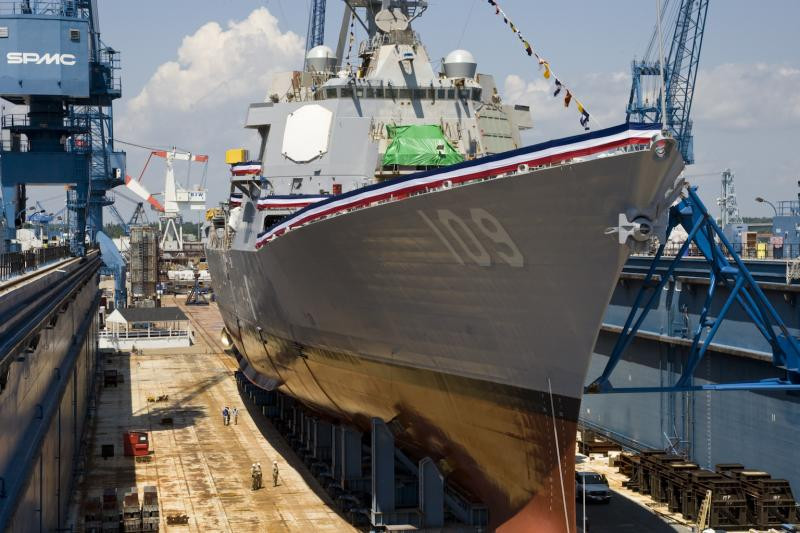 Buque en construcción en Bath Iron Works. Foto: General Dynamics