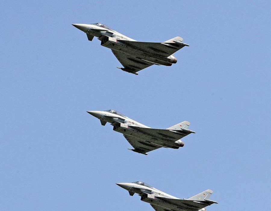 Aviones de combate Eurofighter alemanes. Foto: Luftwaffe