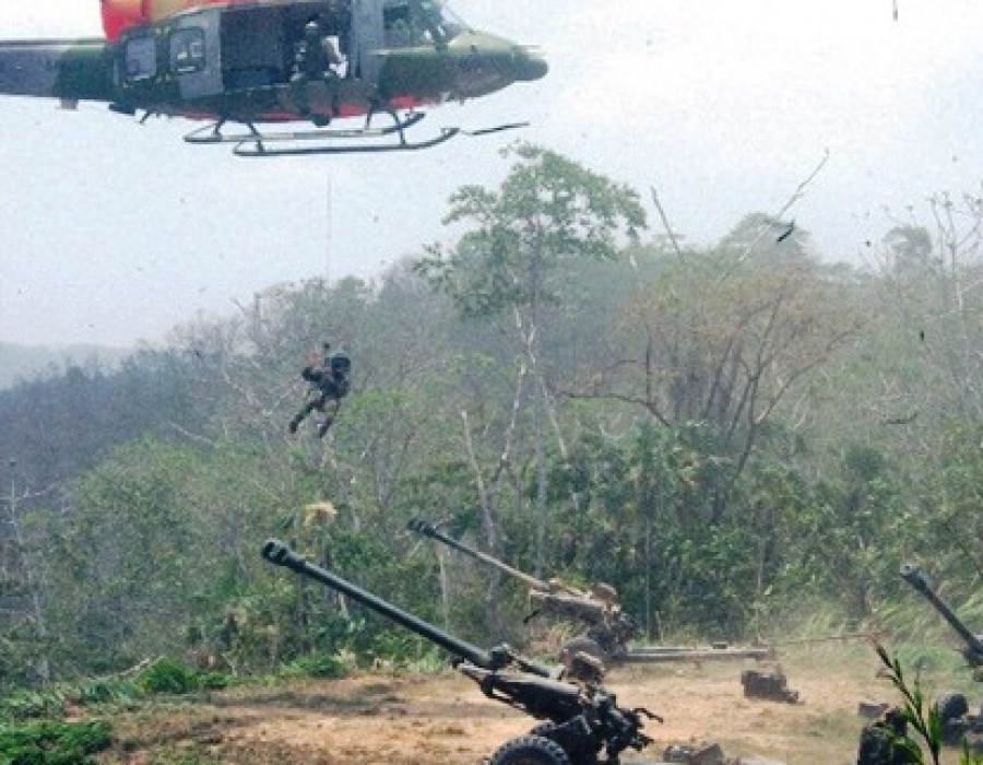 Un L119 helitrasnportado. Foto: BAE.