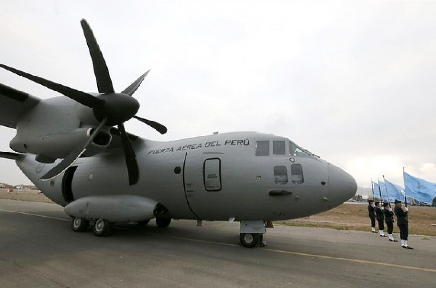 Avión de transporte mediano C-27J Spartan de la FAP. Foto: Ministerio de Defensa del Perú.