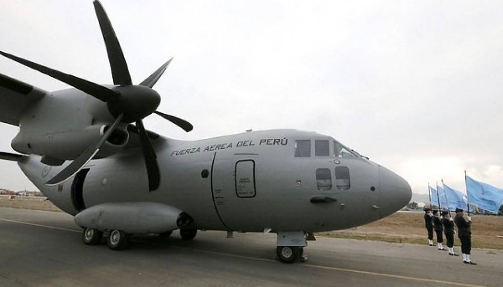 Avión de transporte mediano C-27J Spartan de la FAP. Foto: Ministerio de Defensa del Perú.
