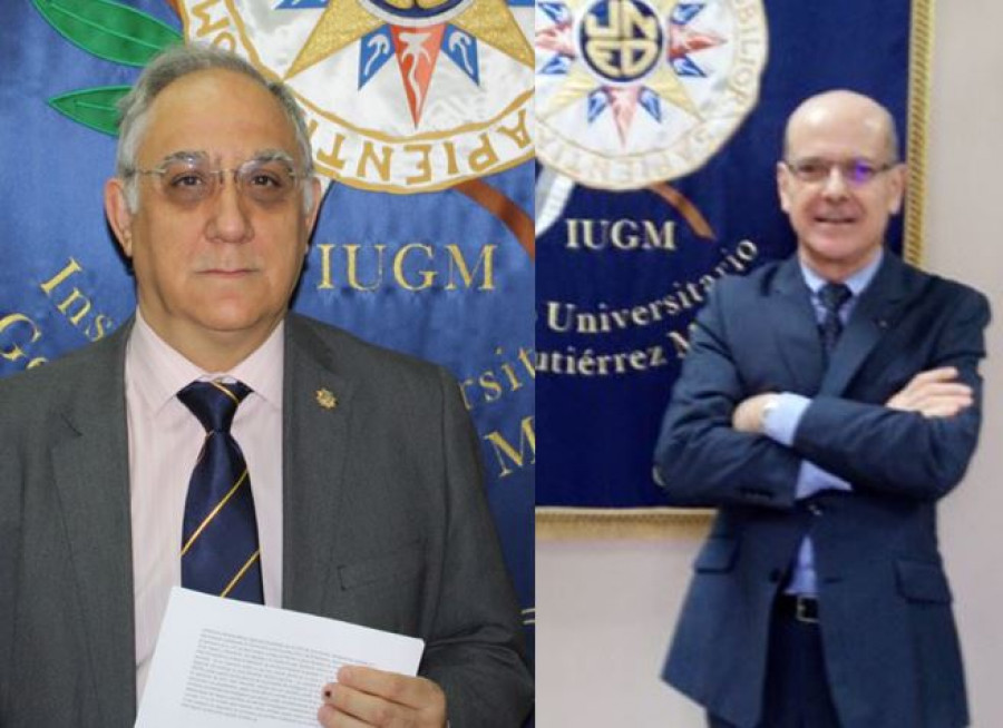 El auditor Nacional Huerta Barajas y el interventor Delegado Central del Ejército de Tierra Canales Gil