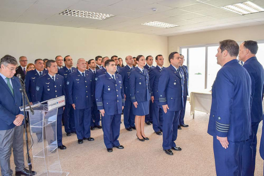 Ceremonia de cambio de director ejecutivo de Fidae. Foto: FACh