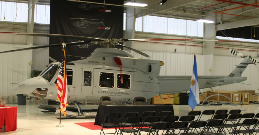 Una de las cuatro aeronaves que llegarán a Argentina en 2018. Foto: Bell Helicopter