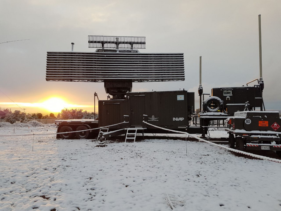 Radar de INVAP utilizado en la cumbre de Mercosur en Argentina. Foto: Fuerza Aérea