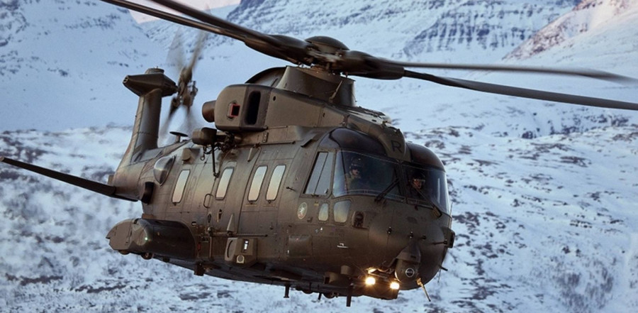 El Leonardo AW101 ofrecido a la Fuerza Aérea de Chile. Foto: Leonardo.