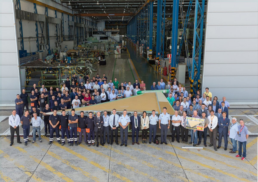 Entrega de la última ala del Eurofighter. Foto: Ministerio de Defensa