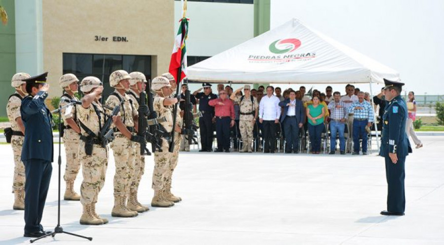 Ceremonia de cambio de mando en Piedras Negras, Coahuila. Foto Ayuntamiento Piedras Negras, Coah.