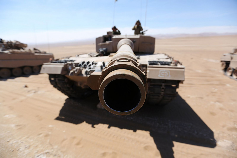 El Leopard 2A4 CHL cuenta con un cañón L44 de 120 mm de Rheinmetall. Foto: Ejército de Chile