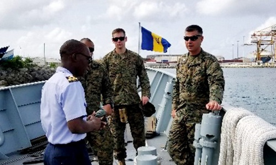 Marines durante el entrenamiento en Barbados. Foto: U.S. Embassy to Barbados, the Eastern Caribbean, and the OECS.