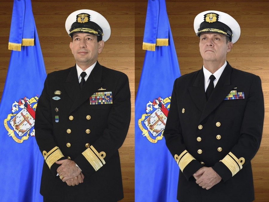 Los presidentes saliente y entrante. Foto: Cotecmar.