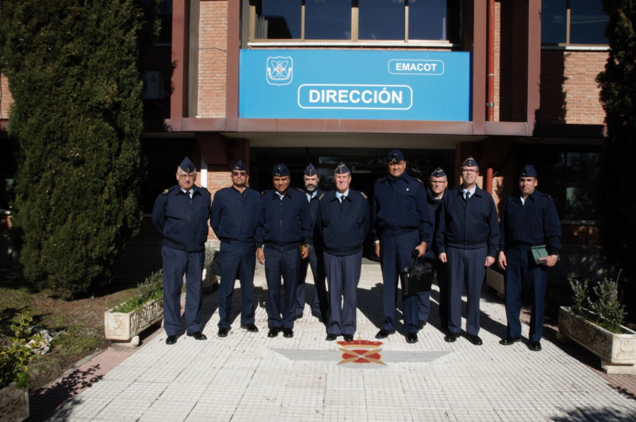 Los oficiales mexicanos en el Emacot. Foto: Ejército del Aire.