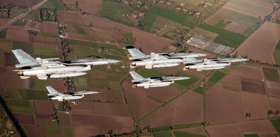 Aviones F-16 de la Fuerza Aerea de Chile. Foto: FACh.