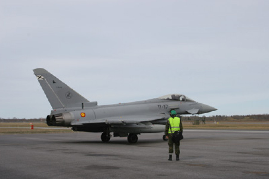 Eurofighter de la Fuerza Aérea española en Estonia. Foto: Ejército del Aire