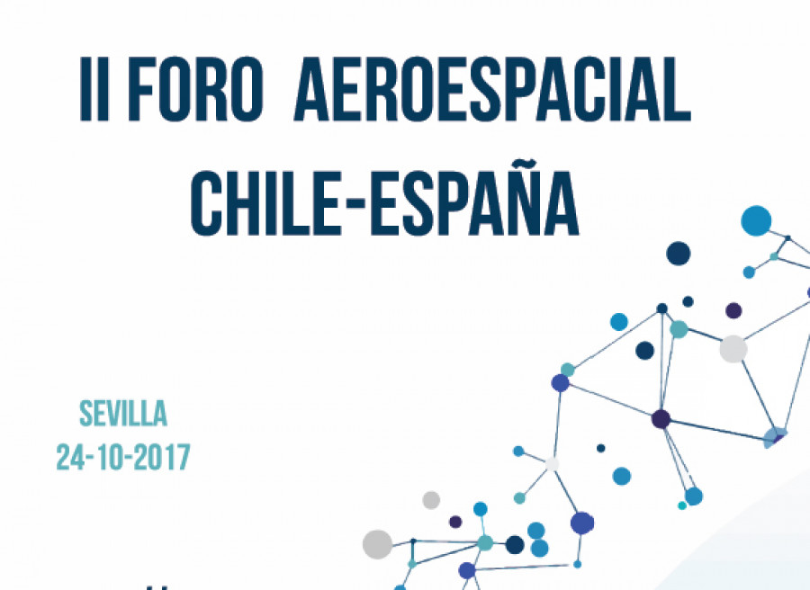 Cartel de la jornada aeroespacial. Foto: Fundación Chile-España