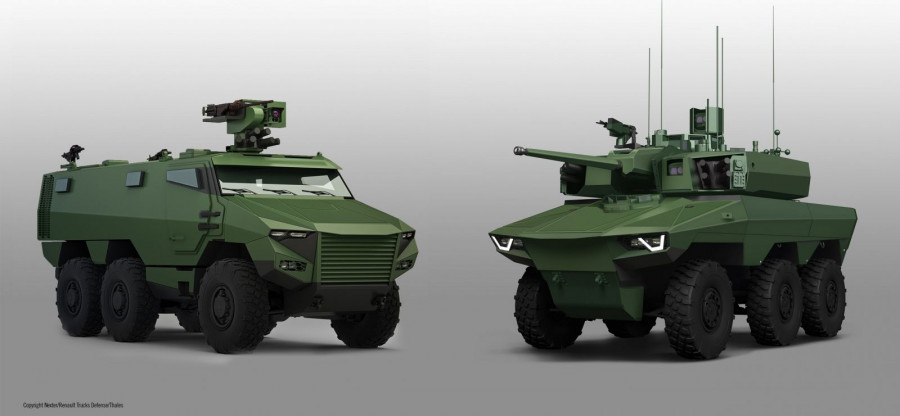 Blindados Griffon izquierda y Jaguar. Foto: Nexter