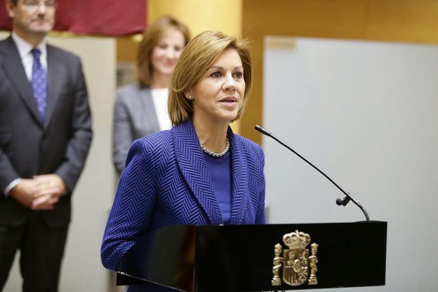 La ministra Cospedal en una intervención. Foto: Ministerio de Defensa