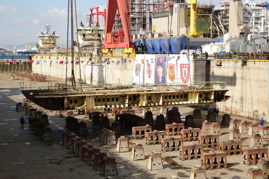 Puesta de quilla del buque TCG Anadolu. Foto: Navantia