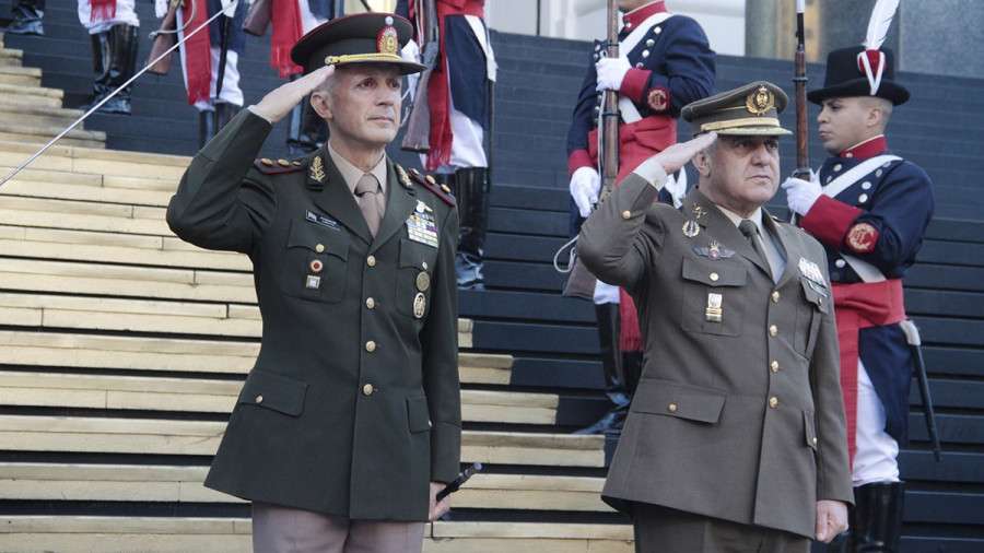 El general Varela y el general Pasqualini. Foto: Ejército argentino