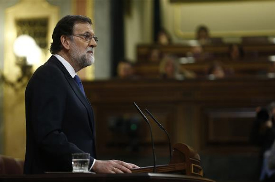 Rajoy en una intervención reciente en el Congreso de los Diputados. Foto: La Moncloa