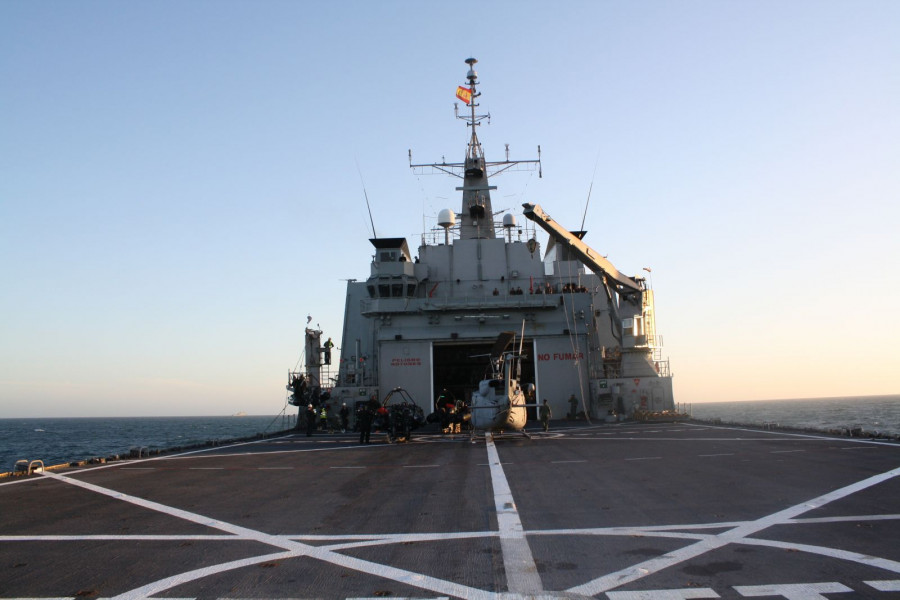 Cubierta del buque Galicia. Foto: Armada