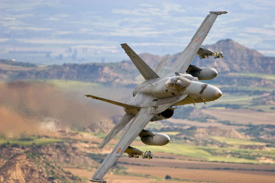Avión de combate F-18. Foto: Ejército del Aire