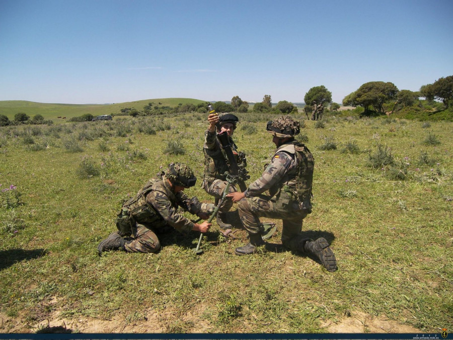 Ejercicio con mortero de la Infantería de Marina. Foto: Armada
