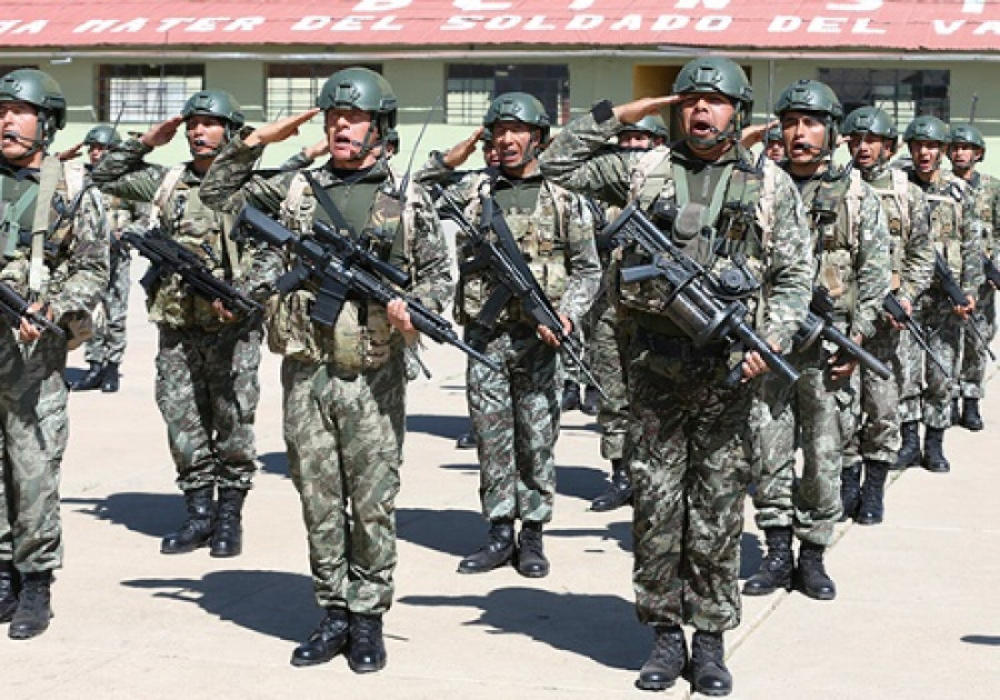 Efectivos del Grupo Especial Integrado durante la reciente ceremonia de presentación. Foto: Ministerio de Defensa del Perú.
