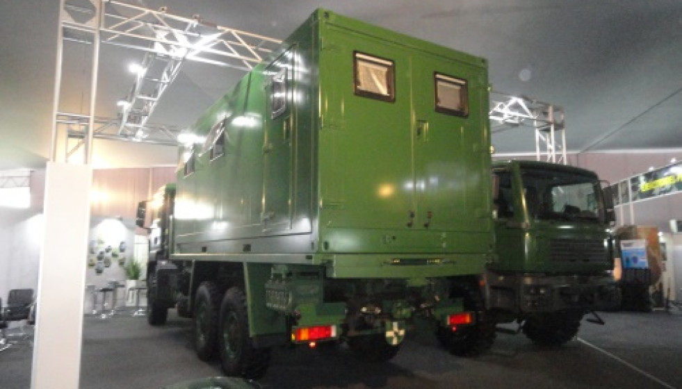 Camión taller Rheinmetall MAN del Ejército del Perú en exposición estática en Sitdef 2017. Foto: Peter Watson