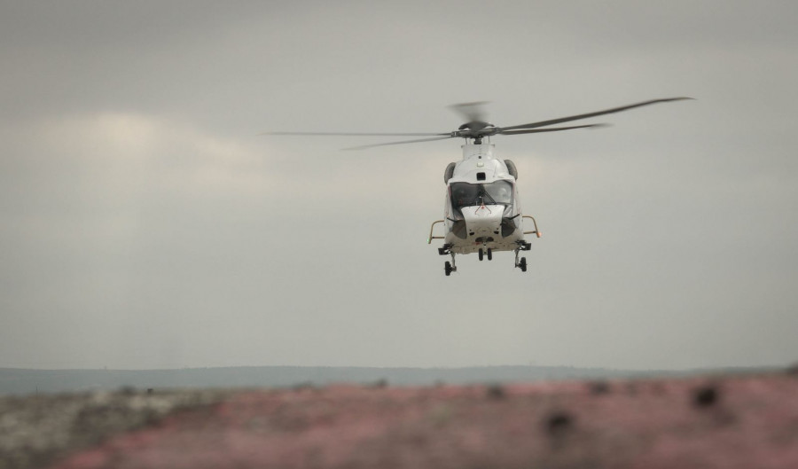Tercer prototipo del helicóptero H160 en pleno vuelo. Foto: Airbus