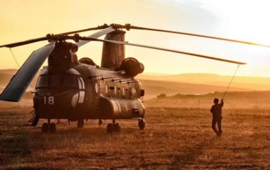 Helicóptero de transporte Chinook. Foto: Ejército de Tierra