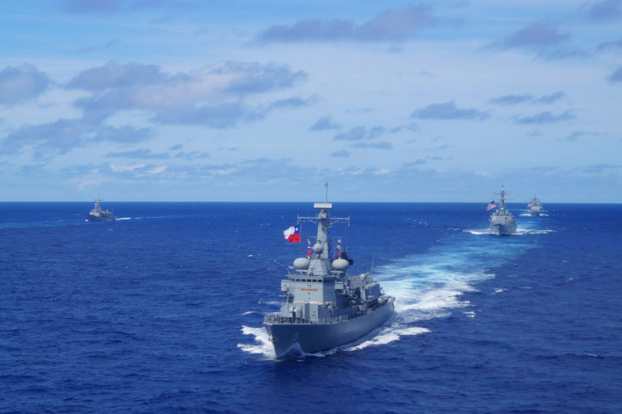 Fragata FF-15 Almirante Blanco en Rimpac 2014. Foto: Armada de Chile
