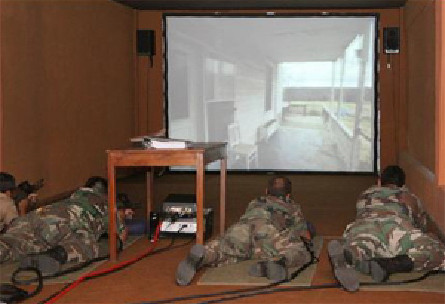 Simulador de tiro recibido en 2012 y el cual fue donado por el Reino Unido. Foto: Ejército Nacional del Uruguay.