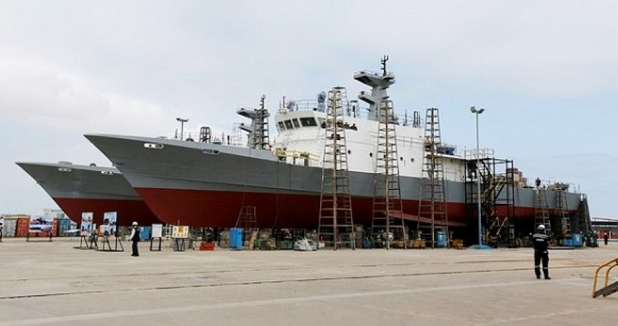 Patrulleras marítimas PGCP-50 de la Marina de Guerra del Perú, ensambladas en SIMA Chimbote. Foto: Ministerio de Defensa del Perú.